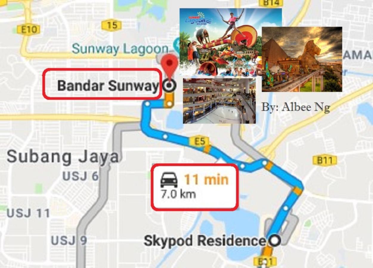 Puchong Skypod Residence, 1-5 Pax Cozy Unit, Walking Distance To Ioi Mall, 10Min Drive To Sunway Luaran gambar